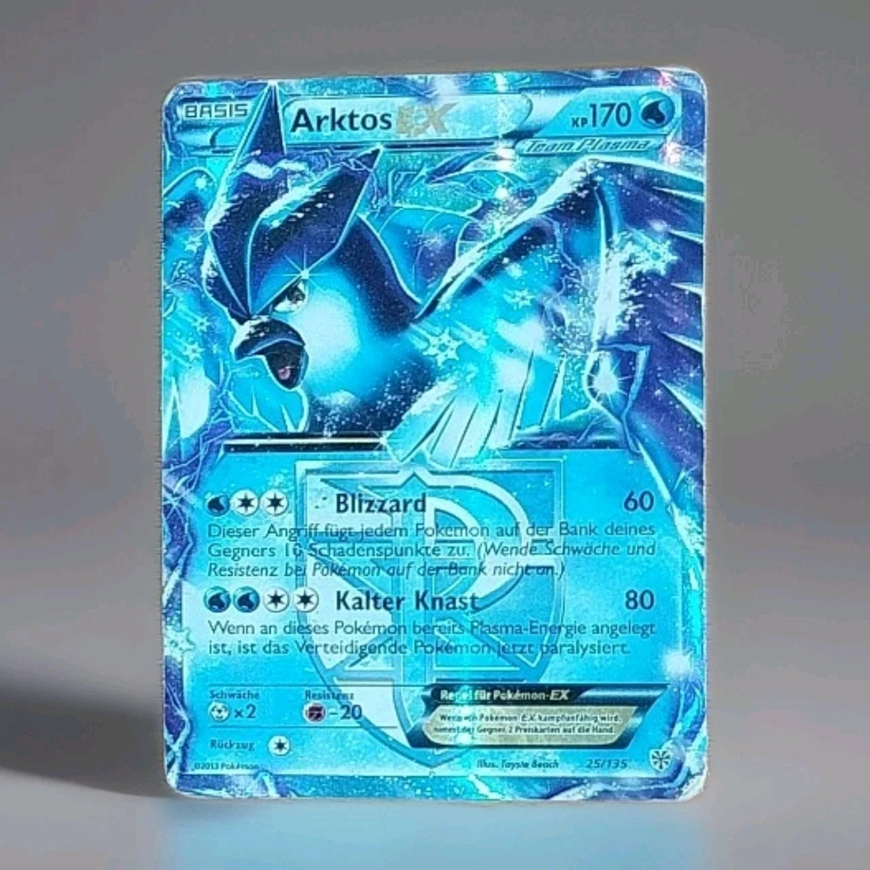 Arktos EX Team Plasma Pokemon Karte Deutsch 25/135 Plasma Sturm - Bild 2 von 3