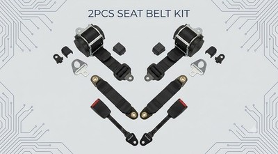 For All Kia Adjustable 3 Point 2 Pack Front Seat Belt
