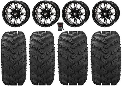 Sedona Fusion 14'' Wheels Machined +30mm 28'' Reptile Tires Polaris Ranger XP 9/1K