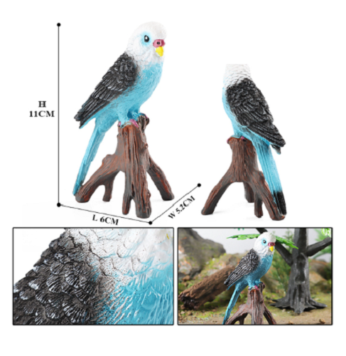 11cm Mini Blue Parrot Bird PVC Toy Wild Animal Figure Doll Kids Gift | eBay