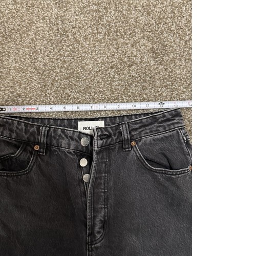 Rollas Classic Straight High Rise Reg Fit Jeans Vintage Schwarz Gr. Frey Saum 24 q - Bild 4 von 9