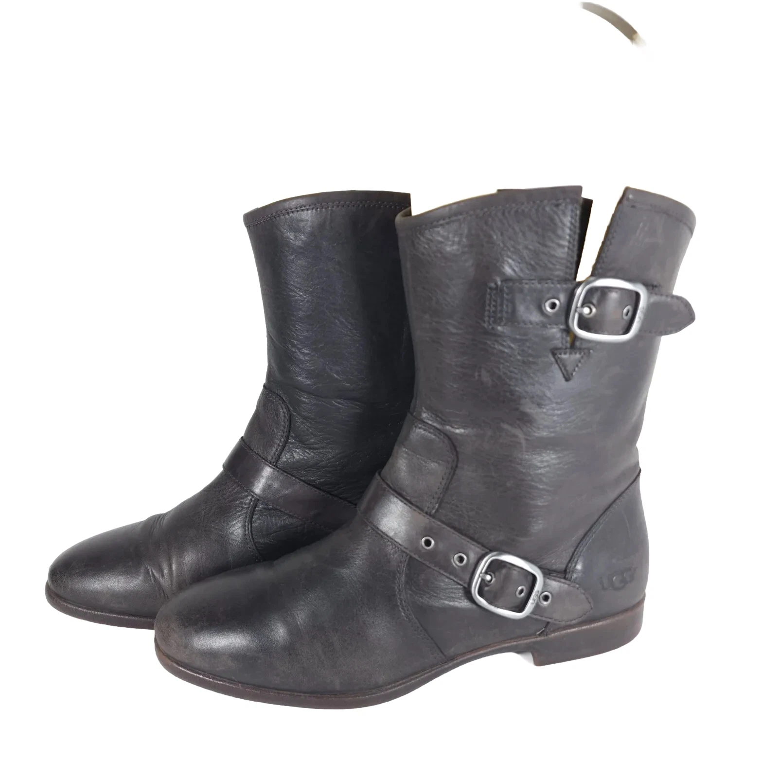 Stivali moto equitazione UGG donna Frances US 7 5 in pelle marrone con fibbia