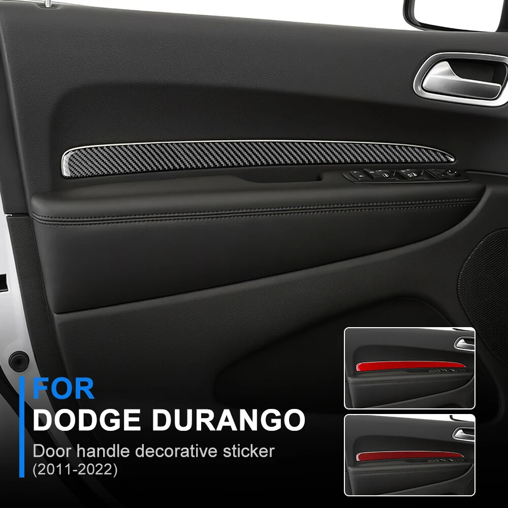 Real Soft Carbon Fiber For Dodge Durango 2011-2020 Car Door Trim Accessories
