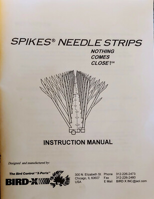 Bird-X, Polycarbonate Plastic - Bird Repellent Spikes w/instructions No adhesive