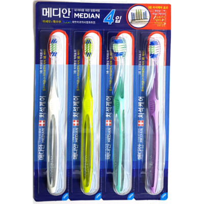 [MEDIAN] Tartar Care Toothbrush 4EA - Tartar triple care professional toothbrush