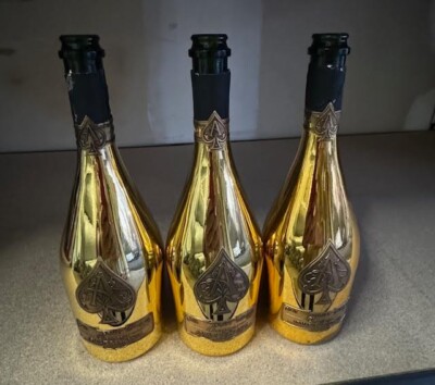 LOT (3) Ace of Spades Brut Gold EMPTY Bottle 750ml Armand de Brignac Champagne