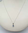 10K White Gold Tanzanite Diamond Pendant Necklace 18" [N116] — photo 3