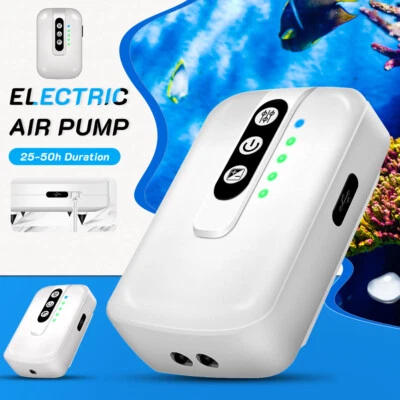 Rechargeable Portable Rechargeable Air pump aquarium fish tank Oxygen Pump New