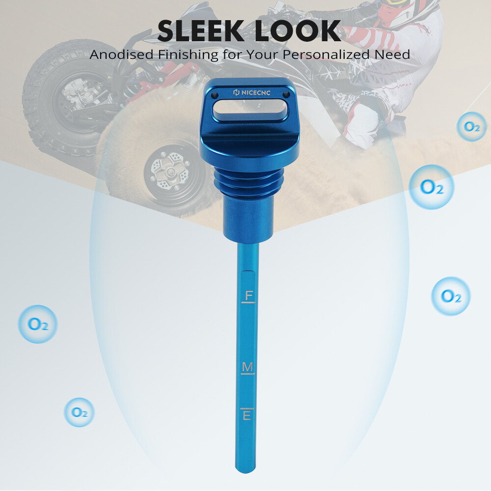 Aluminum Oil Dipstick With Thermometer Compatible With Yamaha YFZ450R