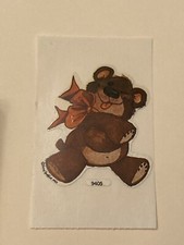 Vintage 1980s Suzy's Zoo Spafford Ribbon Bear Scrapbooking Strip Sticker