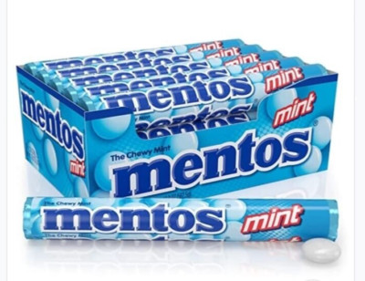 Pack X Mentos  Candy  Tutty  Fruti 24  Mint  Flavored Tablets  ( 29 Gram ) منتوس