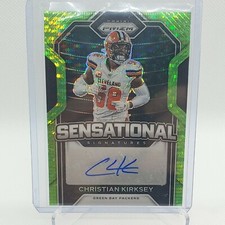 2020 Panini Prizm Sensational Signatures Neon Green Pulsar #25 Christian Kirksey
