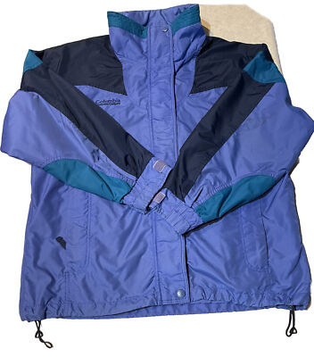 Columbia Vtg Winter Ski Jacket Coat Women s Medium Lined Zip Pockets Bugaboo