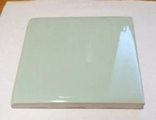 1 Mosaic USA Bullnose Ceramic Wall Tile 4-3/8" Sq. Gloss Tea Pale Green Vtg MCM