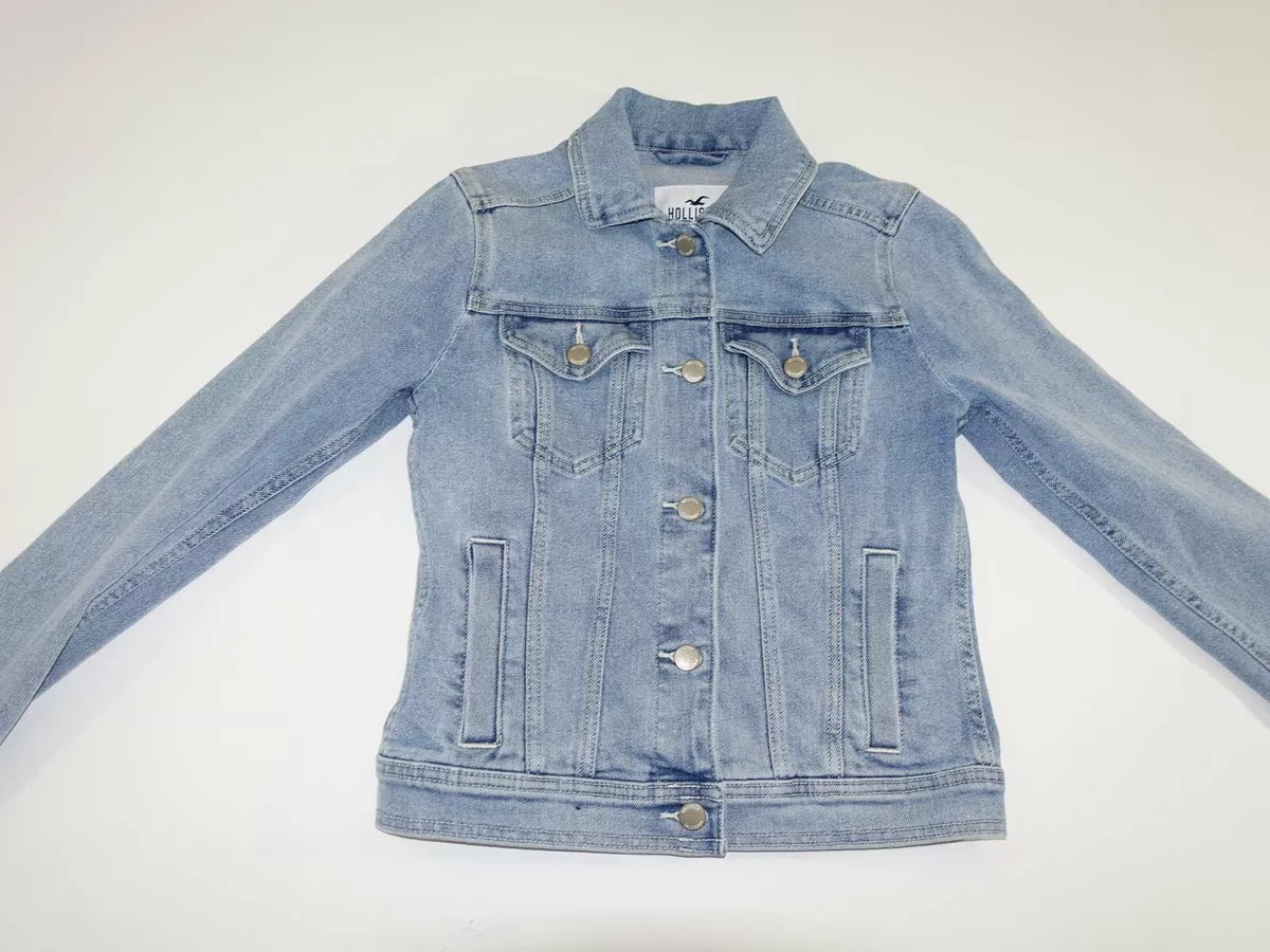 Hollister Jean Jacket in 2023 | Sherpa lined denim jacket, Light blue jean  jacket, Denim jacket women