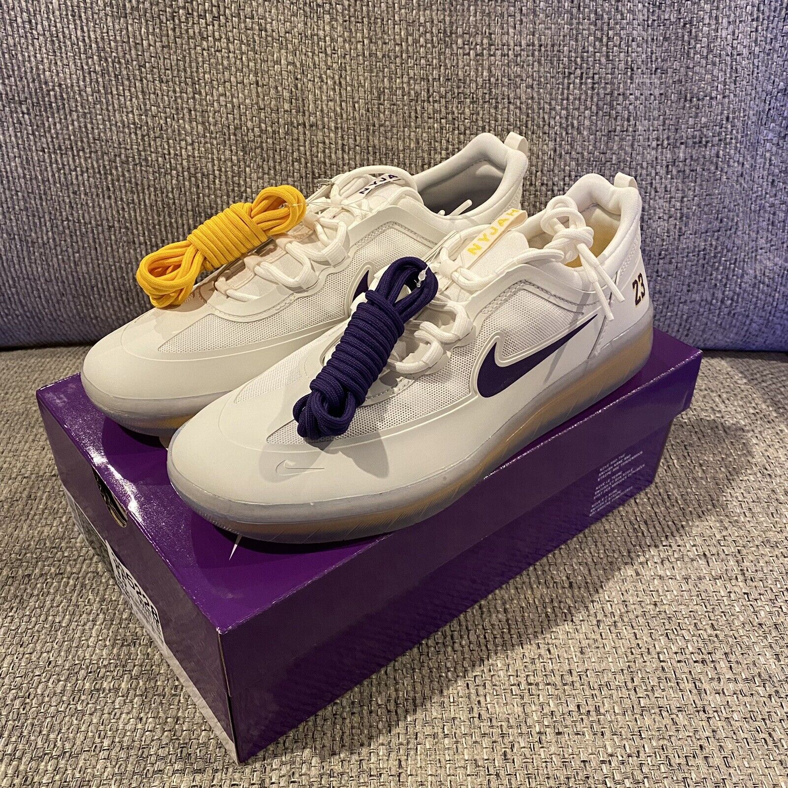 Nike SB Nyjah Free 2 Shoes NBA Los Angeles Lakers DA3439-100