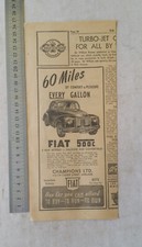 Fiat 500C Original Advertisement removed from a 1950  SA Motor Magazine
