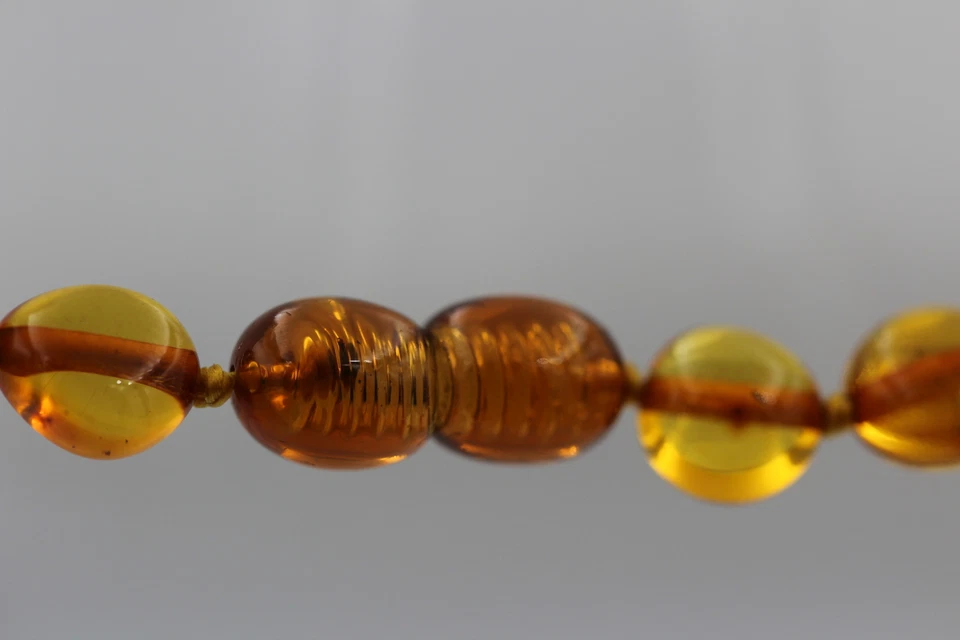 Collar De Ámbar Aproximadamente 45 Cm Perlas De Ámbar Top - Imagen 4 de 4