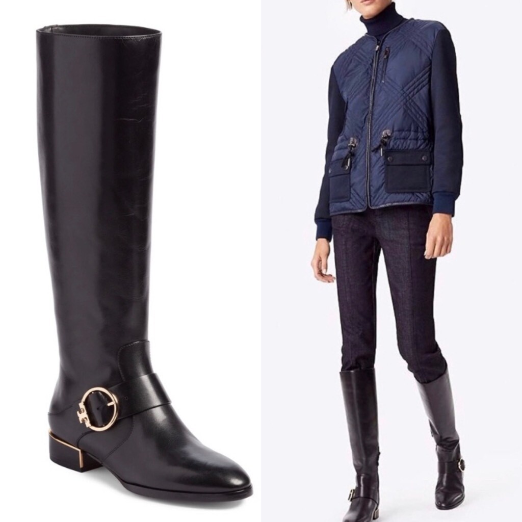 Tory Burch Sofia Riding Boots Black Size 7.5 | eBay