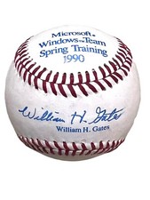 Microsoft Windows Team Spring Training 1990 Baseball Bill Gates Facsimile