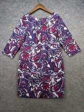 The Limited Dress Womens Small Purple Paisley Mini Preppy Office Chic