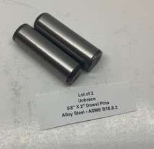 (Qty 2) Unbraco 5/8" X 2" Dowel Pin - Alloy Steel - ASME B18.8.2 - Free Shipping