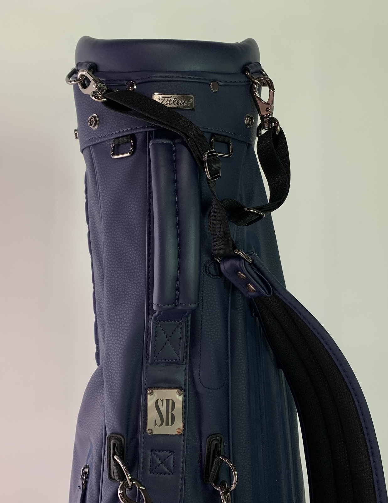 Titleist Linksmaster Links Stand Golf Bag Navy Blue 3way Divide Single Strap eBay