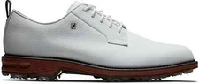 FootJoy Dryjoys Premiere Series Field Golf Shoes - White/Brick 53992 BLEMS