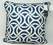 Hallmart Collectibles (HMC) Geometric Print 20" Decorative Pillow - Blue