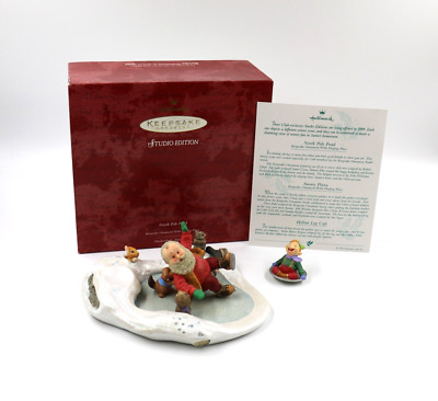 1999 Hallmark Keepsake Studio Edition North Pole Pond Christmas Display Ornament