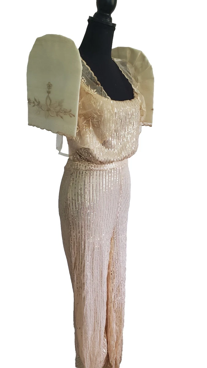 Filipiniana Bolero with Embroided Design BEIGE