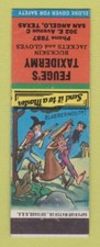 Matchbook Cover - Feuge's Taxidermy San Angelo TX hillbilly