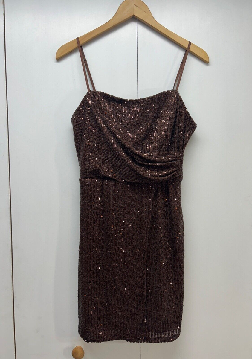 short brown homecoming dress Junior Women's TRIXXI Sequin Sleeveless Sz L Social proofing: week-add-to-cart tiered A Size:42 Long + 36 Waist(Adjust 2
