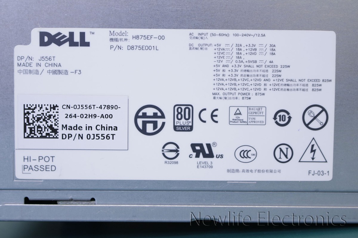 Dell 875W Power Supply - 0J556T for sale online | eBay