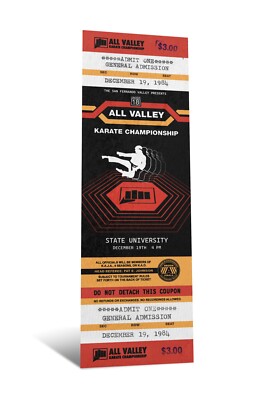 Tickets to the All Valley Karate Kid Championship. Movie Prop