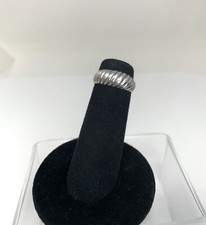 STERLING SILVER Band RING With Dome Shape Sz 6