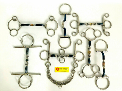 Blau Sweet Iron Universal D Ring Knebel Spinner Trense Pelham Aufzug Roller Bit 