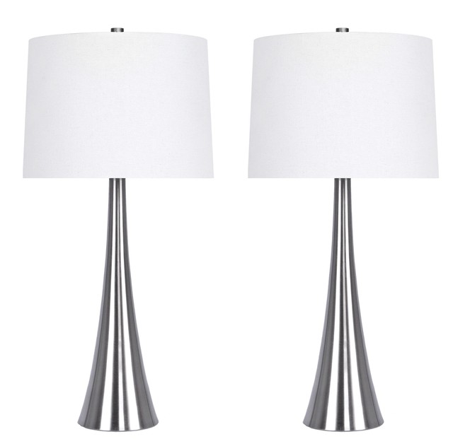 curve brushed nickel table lamp