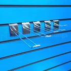 100x Slatwall Euro Hooks Accessory Single Prong Shop Display