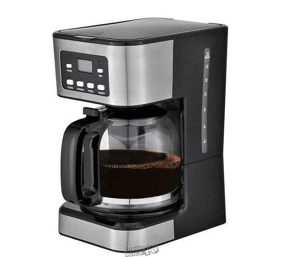 Brentwood TS-222BK Digital 12-Cup 800 Watts Pause & Serve Coffee Maker Select