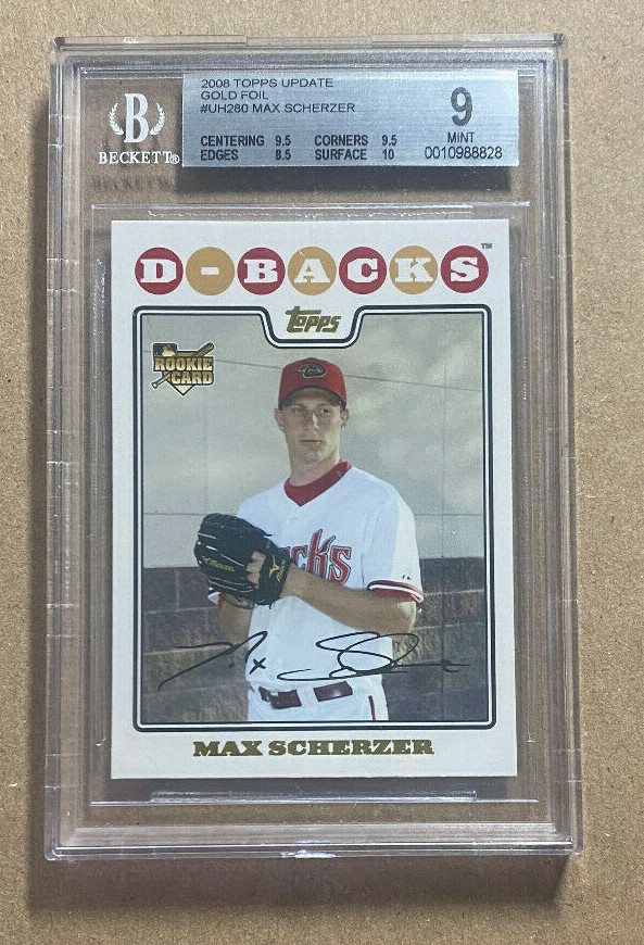 2008 Topps Update Gold Foil #UH280 Max Scherzer RC BGS 9 10,9.5,9.5,8.5 $299.99