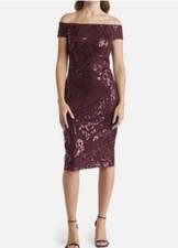 Eliza J Woman Off The Shoulder Sequin Cocktail Dress , Size 4