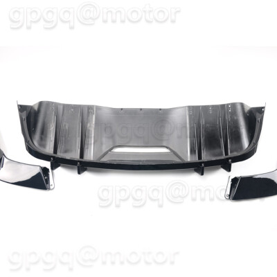 HN Style Rear Bumper Diffuser & Apron Spats – Matte Black For Ford Mustang 2015–2017 (V6/EcoBoost/GT) 2 thumbnail image