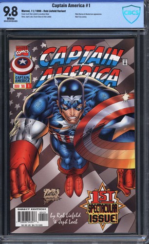 CAPTAIN AMERICA #1 CBCS 9.8 WHITE PAGES // MARVEL COMICS 1996 ID: 50679