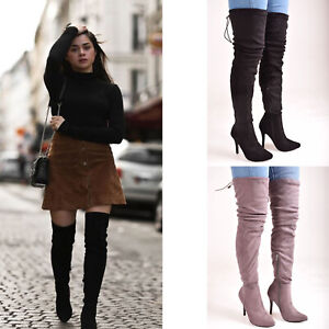 high heel high knee boots