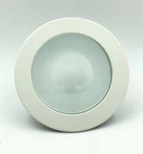 4"  Low Voltage Recessed Can Light Shower Trim Frosted Clear Lens White Ring