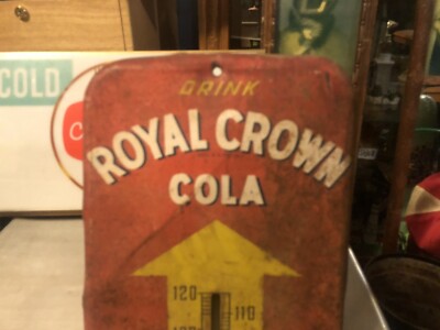 Vintage Royal Crown Cola Metal Thermometer Sign RC COLA 1950's | eBay