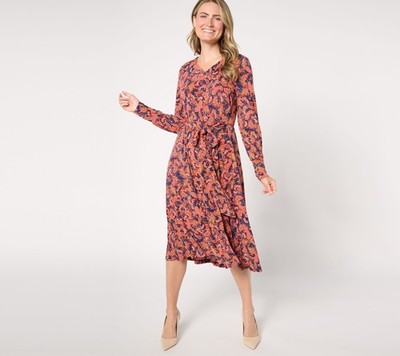 Studio Park Women's Dress Sz XL X Jane Treacy Faux Wrap Multi-colored A665321