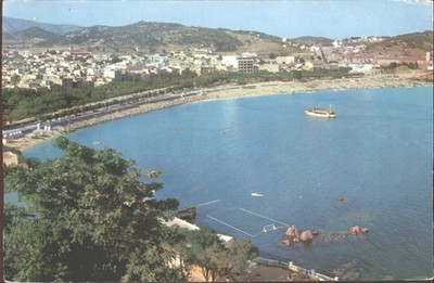Vintage San Feliu de Guixols Costa Brava Spanien Panorama Postkarte um 1960