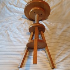 Swivel Height Adjustable Solid Wood Tripod Bar/Kitchen Stool